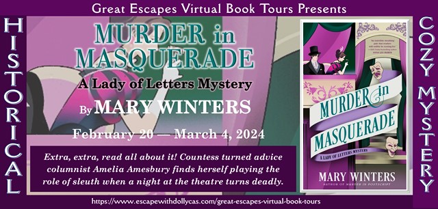 Virtual Book Tour & Book Review: Murder in Masquerade (A Lady of Letters Mystery) by Mary&nbsp;Winters