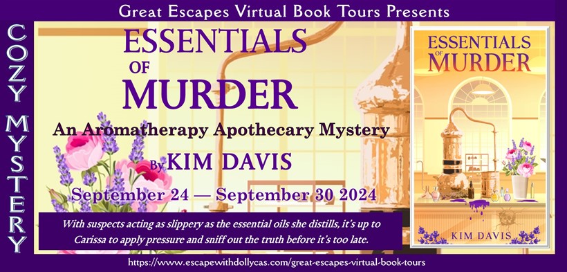 Virtual Book Tour & Book Review: Essentials of Murder: An Aromatherapy Apothecary Mystery by Kim Davis