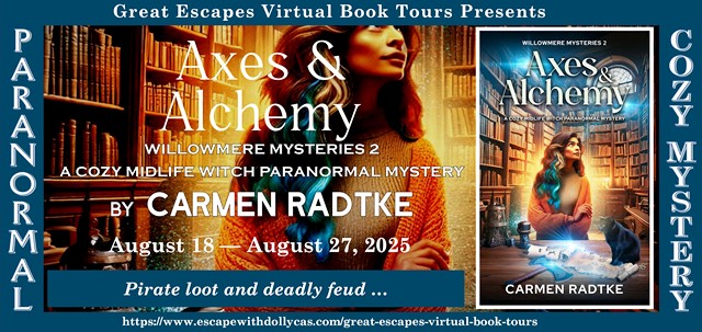 Virtual Book Tour & Book Review & #Giveaway: Axes and Alchemy (A Cozy Midlife Witch Mystery) Willowmere Mysteries by Carmen&nbsp;Radtke